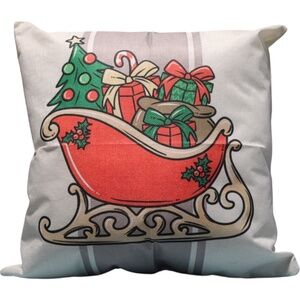 Santa's Sleigh Christmas Decorative‎ Pillow